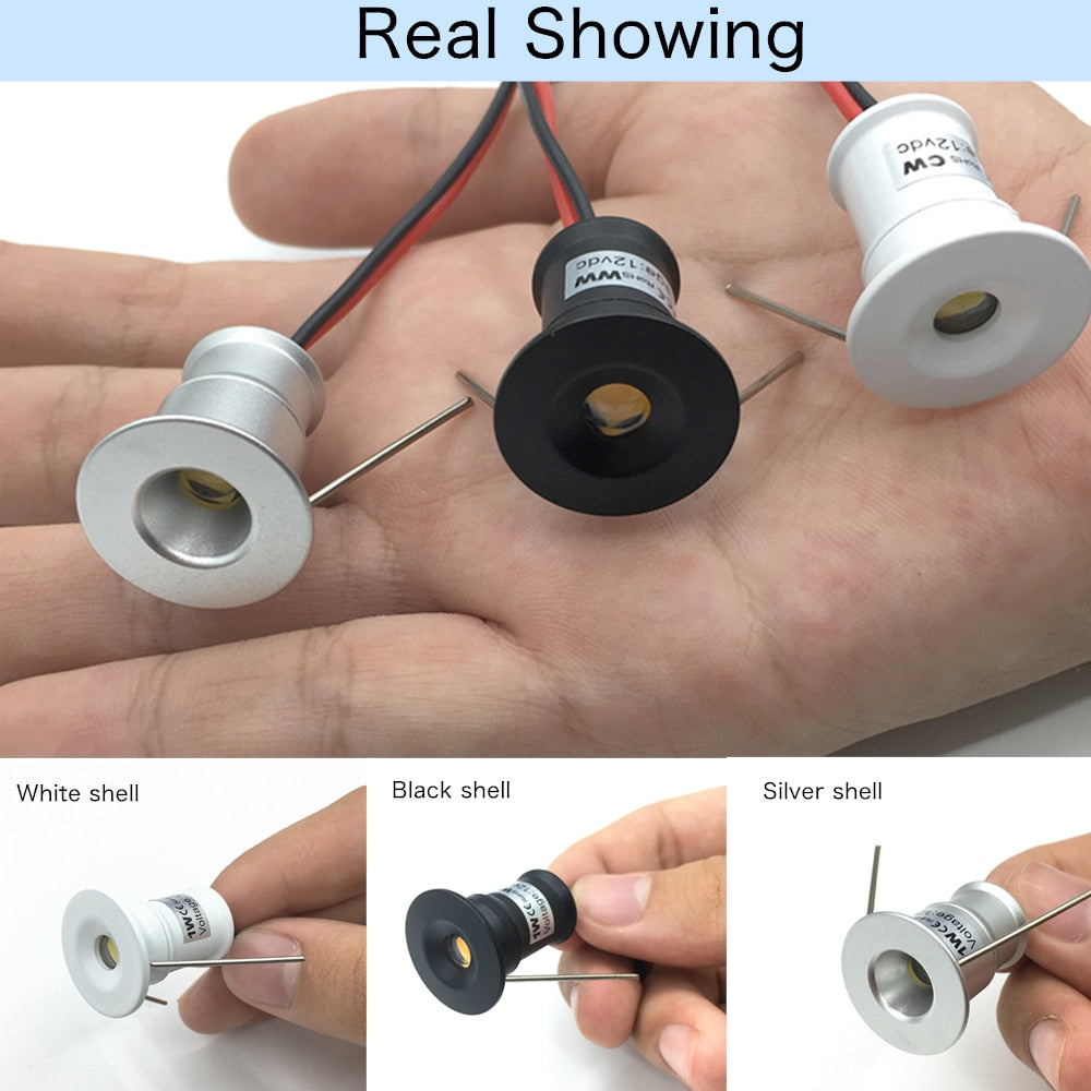 Small Mini Light Small Spot Light 1W Mini LED Spotlight 12V Dimmable 15mm Cutout Recess ...