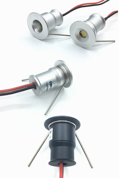 Small Straight Light Small Spot Light 1W Mini LED Spotlight 12V Dimmable 15mm Cutout Recess ...
