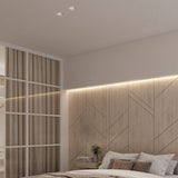 Aisilan led square round borderless recessed downlight embedded plaster lamp ceiling spotlight for household living room aisle