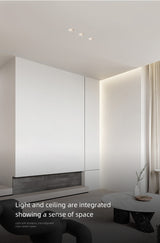 Aisilan led square round borderless recessed downlight embedded plaster lamp ceiling spotlight for household living room aisle