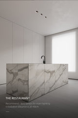 Aisilan led square round borderless recessed downlight embedded plaster lamp ceiling spotlight for household living room aisle