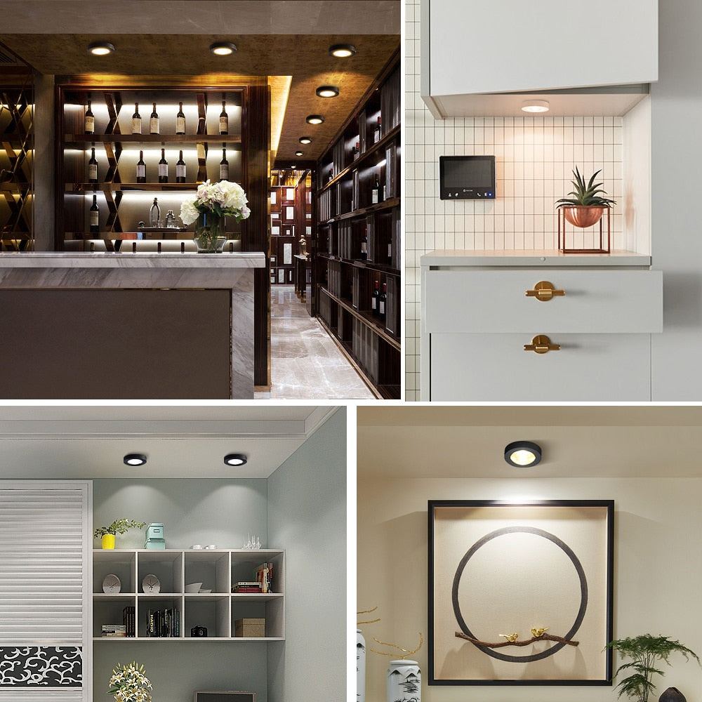 LED Spotlight Ultra-Thin 3W/5W/10W Ceiling Downlight Surface Mount Spot Lamp for Bedroom Kitchen Indoor Home Shop Display Lights