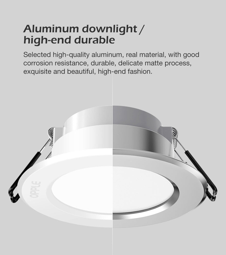Xaomi OPPLE LED Downlight 3W 120 Degree Round Recessed Lamp Warm/Cool White Led Bulb Bedroom Kitchen Indoor LED Spot Lighting