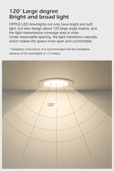 Xaomi OPPLE LED Downlight 3W 120 Degree Round Recessed Lamp Warm/Cool White Led Bulb Bedroom Kitchen Indoor LED Spot Lighting
