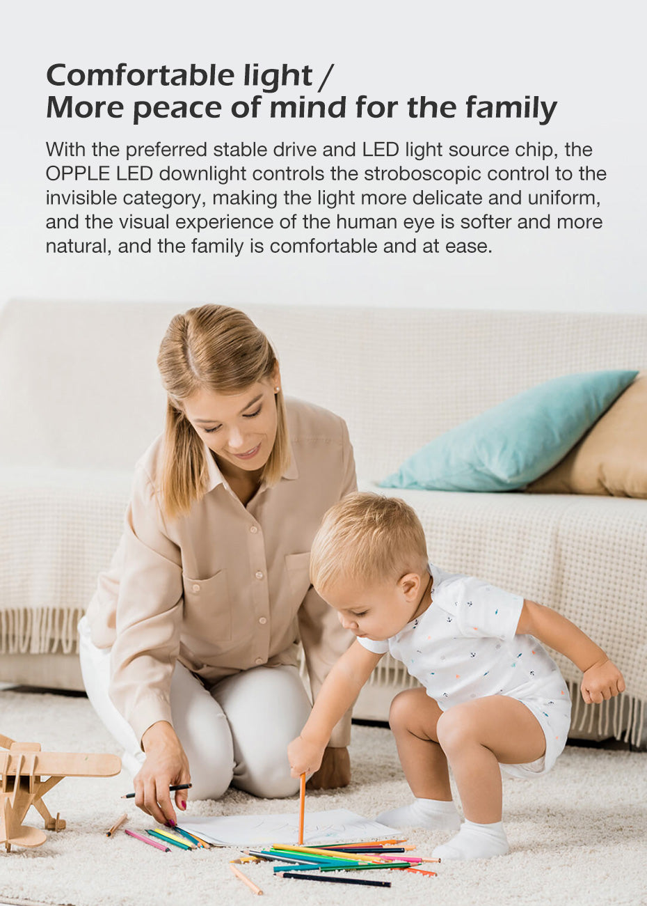 Xaomi OPPLE LED Downlight 3W 120 Degree Round Recessed Lamp Warm/Cool White Led Bulb Bedroom Kitchen Indoor LED Spot Lighting