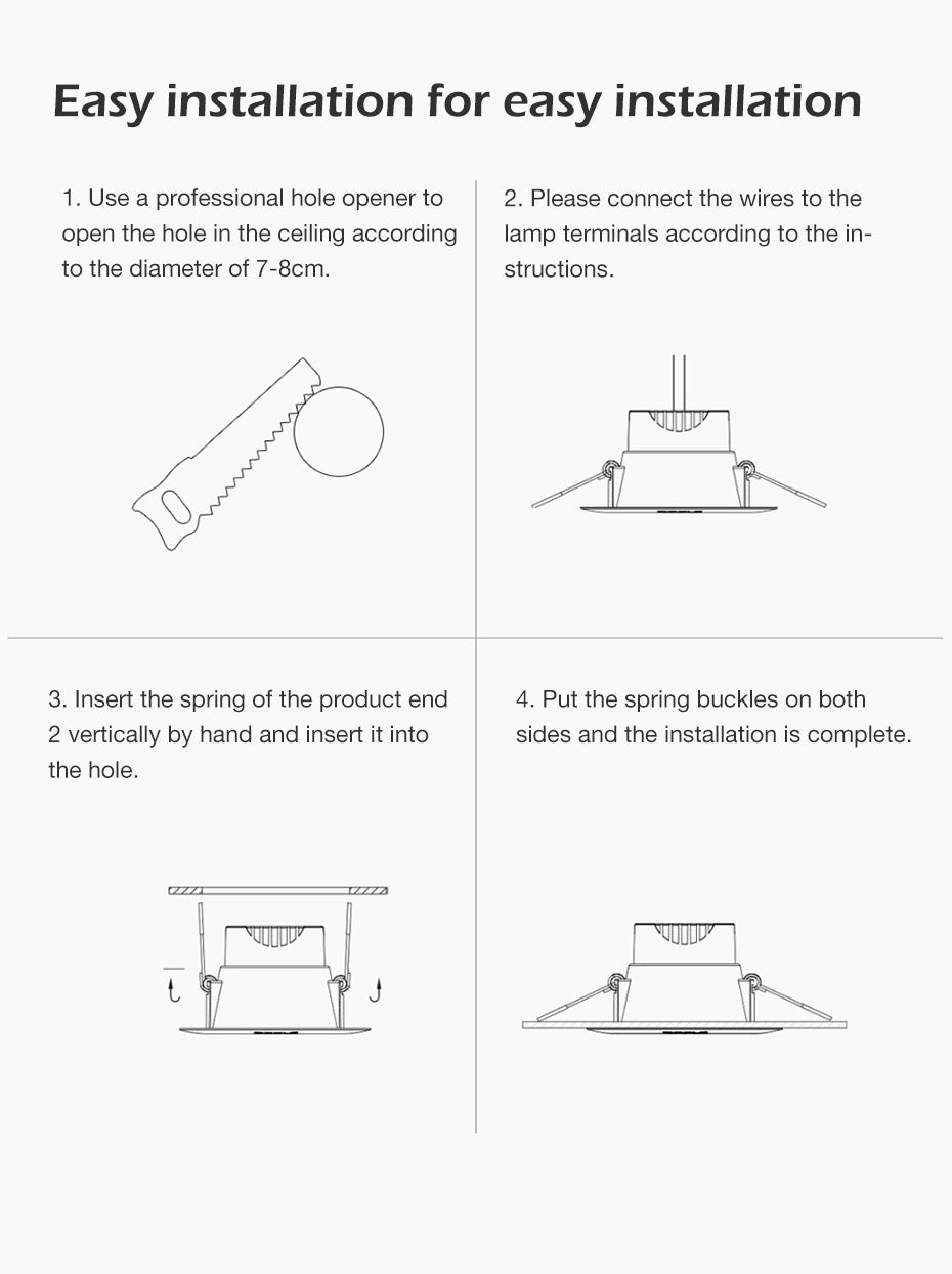 Xaomi OPPLE LED Downlight 3W 120 Degree Round Recessed Lamp Warm/Cool White Led Bulb Bedroom Kitchen Indoor LED Spot Lighting