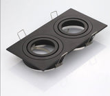 Aluminum GU10 MR16 Downlight Holder Black Silver White GU10 Fixture Frame Square MR16 Spot Light Bracket