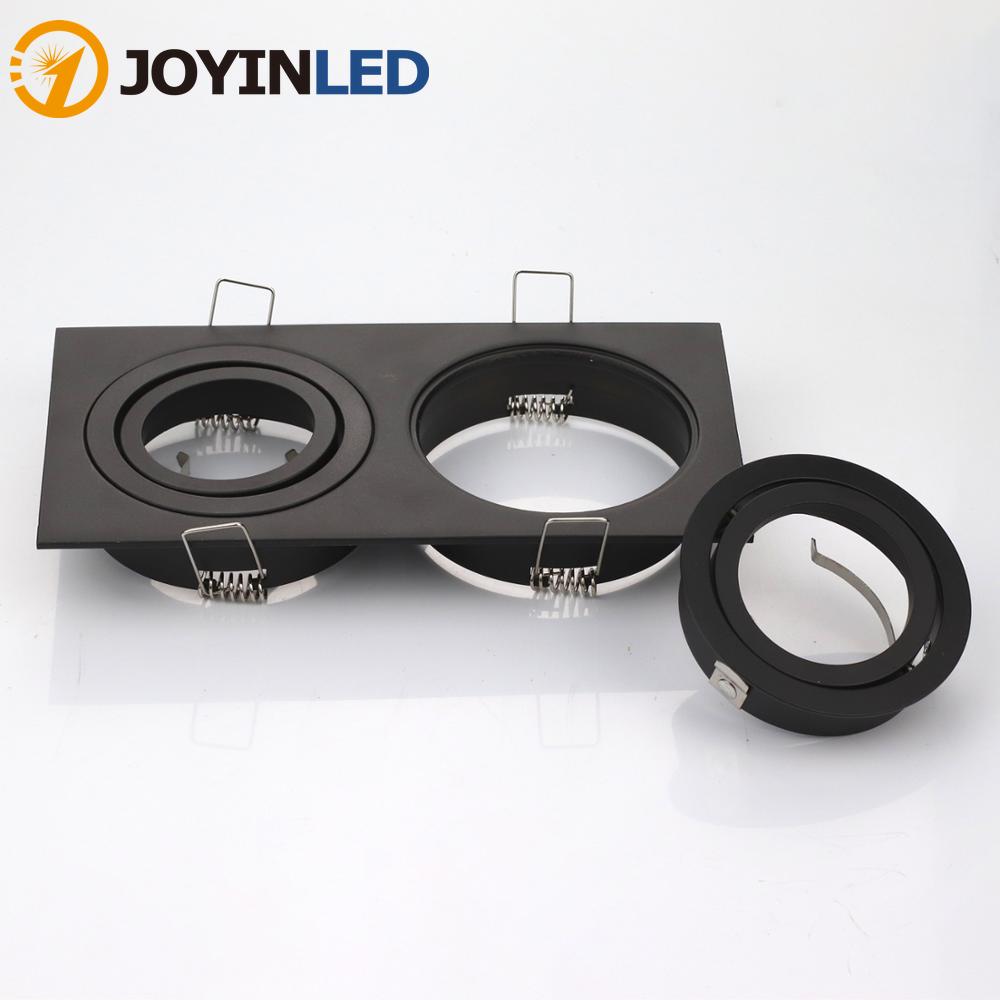 Hot Sale Aluminum GU10 MR16 Downlight Holder Black Silver White GU10 Fixture Frame Square MR16 Spot Light Bracket