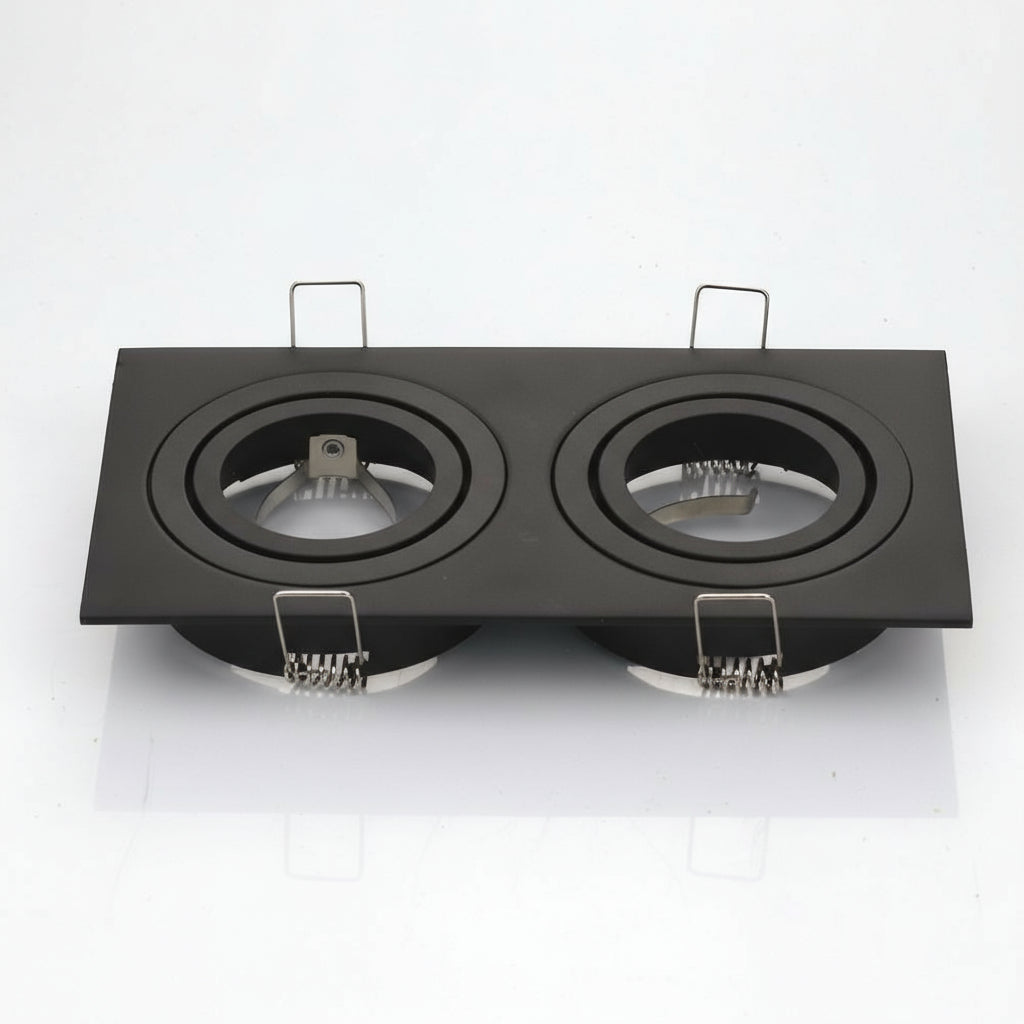 Aluminum GU10 MR16 Downlight Holder Black Silver White GU10 Fixture Frame Square MR16 Spot Light Bracket