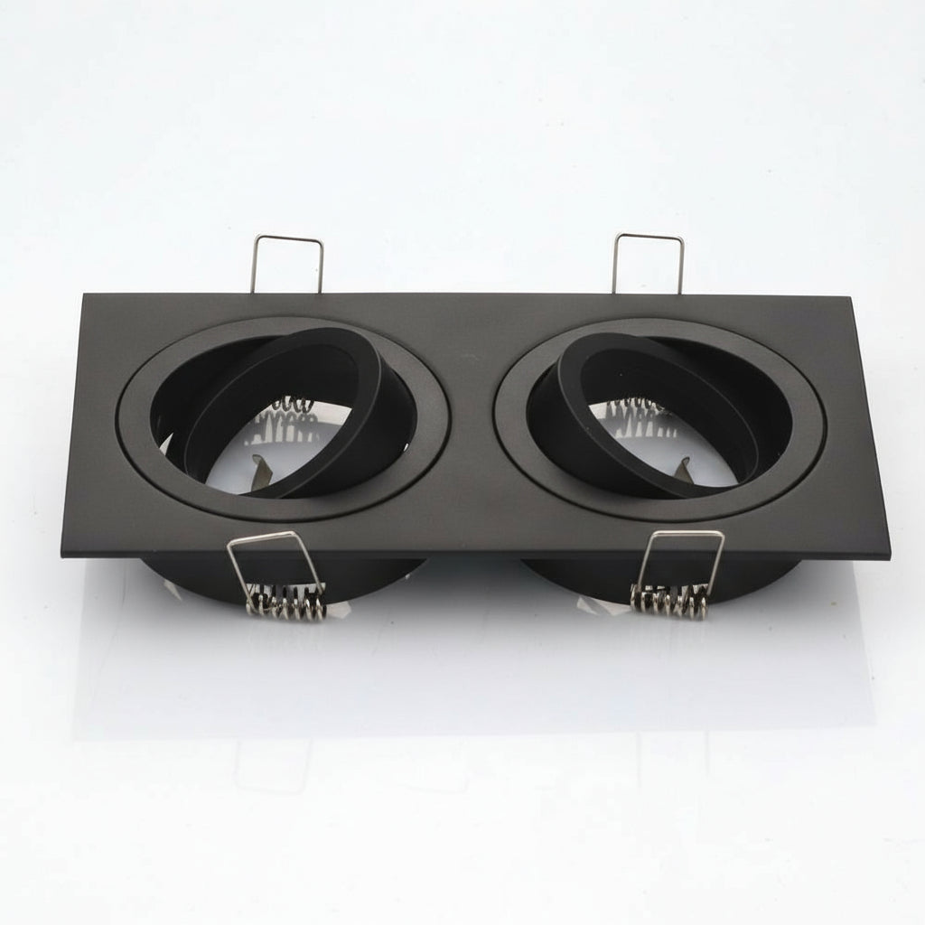 Aluminum GU10 MR16 Downlight Holder Black Silver White GU10 Fixture Frame Square MR16 Spot Light Bracket