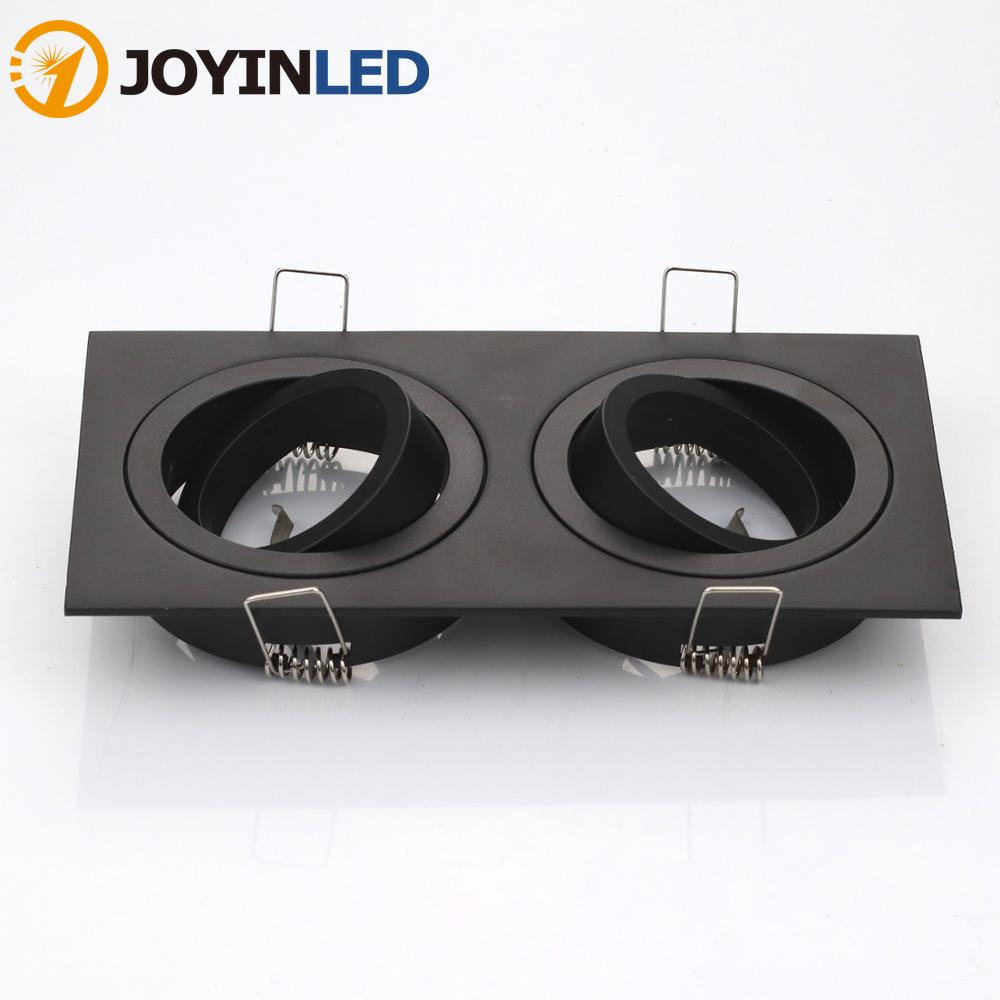Hot Sale Aluminum GU10 MR16 Downlight Holder Black Silver White GU10 Fixture Frame Square MR16 Spot Light Bracket