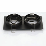 Aluminum GU10 MR16 Downlight Holder Black Silver White GU10 Fixture Frame Square MR16 Spot Light Bracket