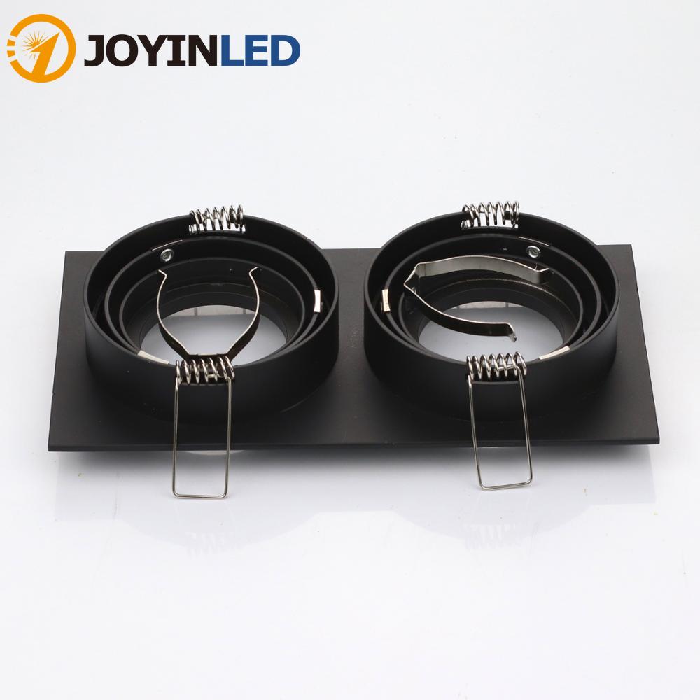Hot Sale Aluminum GU10 MR16 Downlight Holder Black Silver White GU10 Fixture Frame Square MR16 Spot Light Bracket