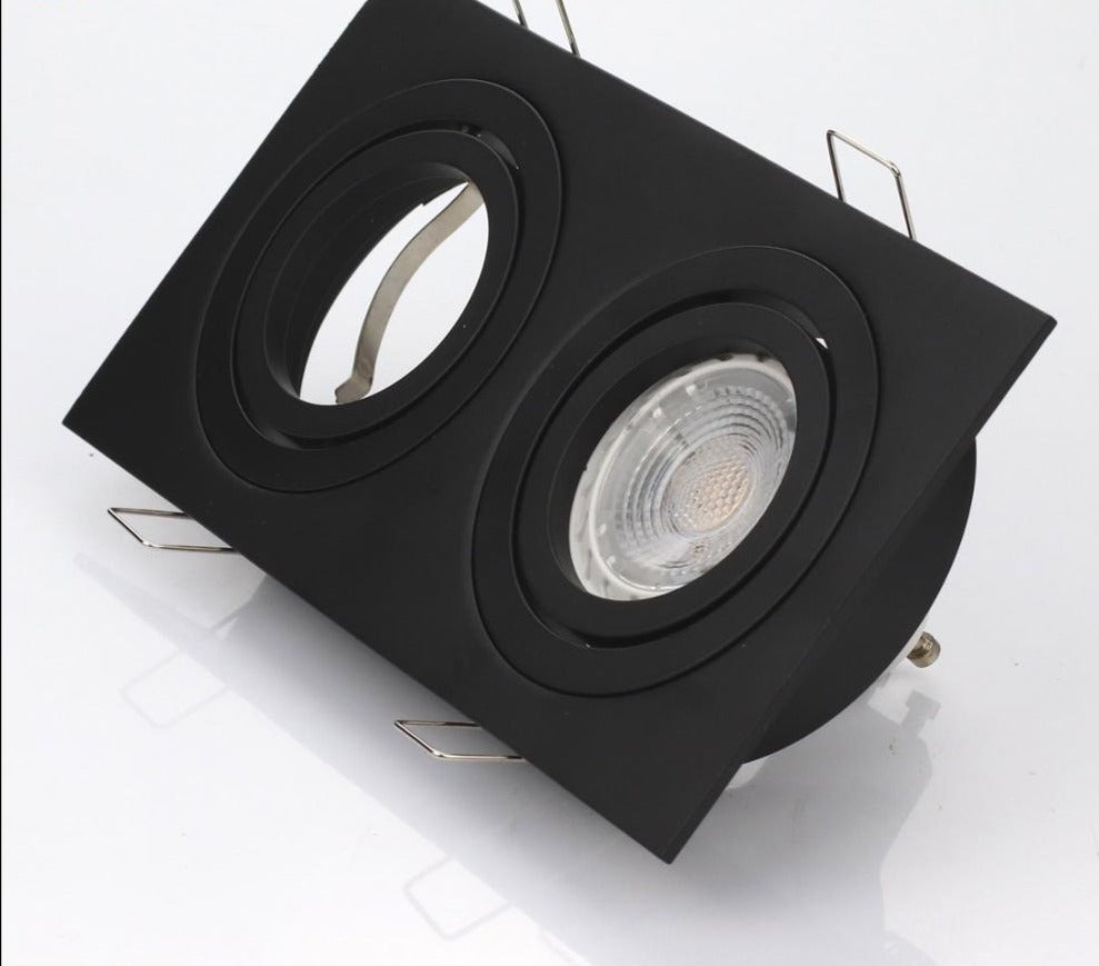 Hot Sale Aluminum GU10 MR16 Downlight Holder Black Silver White GU10 Fixture Frame Square MR16 Spot Light Bracket