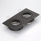 Aluminum GU10 MR16 Downlight Holder Black Silver White GU10 Fixture Frame Square MR16 Spot Light Bracket