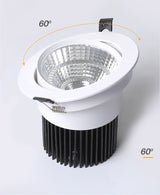 ACETIDE Recessed Dimmable LED Ceiling Light Lamp 3W/ 5W/ 7W/ 9W /12W/ 15W Round COB Spotlight LED Downlights AC85-265V