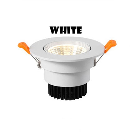 ACETIDE Recessed Dimmable LED Ceiling Light Lamp 3W/ 5W/ 7W/ 9W /12W/ 15W Round COB Spotlight LED Downlights AC85-265V