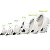 Dimmable LED Downlights 20W 30W 40W 50W 60W COB LED Recessed Ceiling Lamp Warm Cool White LED Spot Light