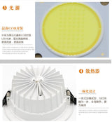 Dimmable LED Downlights 20W 30W 40W 50W 60W COB LED Recessed Ceiling Lamp Warm Cool White LED Spot Light