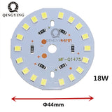 Downlight 20-50pcs  a Lot DC12V lamp Bead LED Bulb Lamp 3W 6W 9W 12W 15W 18W Brightness Light Board For led bulb led downlight