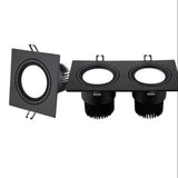 Recessed Double LED Dimmable Downlight COB 7w 9w 12W 24W Spot light decoration Ceiling Lamp AC 110V 220V