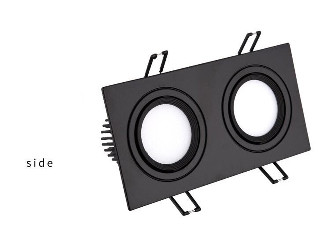 Recessed Double LED Dimmable Downlight COB 7w 9w 12W 24W Spot light decoration Ceiling Lamp AC 110V 220V