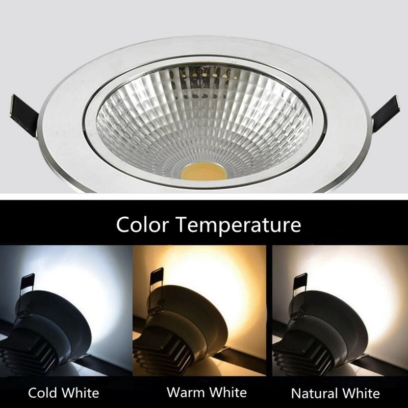 High Quality Epistar LED COB Recessed Downlight Dimmable 7W 10W LED Spot lamp Dimming Ceiling Lamp light 110V 220V