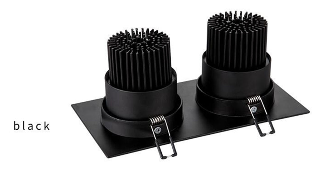 Recessed Double LED Dimmable Downlight COB 7w 9w 12W 24W Spot light decoration Ceiling Lamp AC 110V 220V