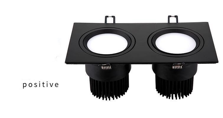 Recessed Double LED Dimmable Downlight COB 7w 9w 12W 24W Spot light decoration Ceiling Lamp AC 110V 220V