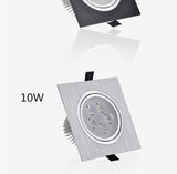 Dimmable Square led downlight 6w 10w 14w 12V 220V recessed cabinet bulb square spotlight ceiling led driver for home decoration