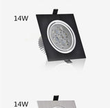 Dimmable Square led downlight 6w 10w 14w 12V 220V recessed cabinet bulb square spotlight ceiling led driver for home decoration