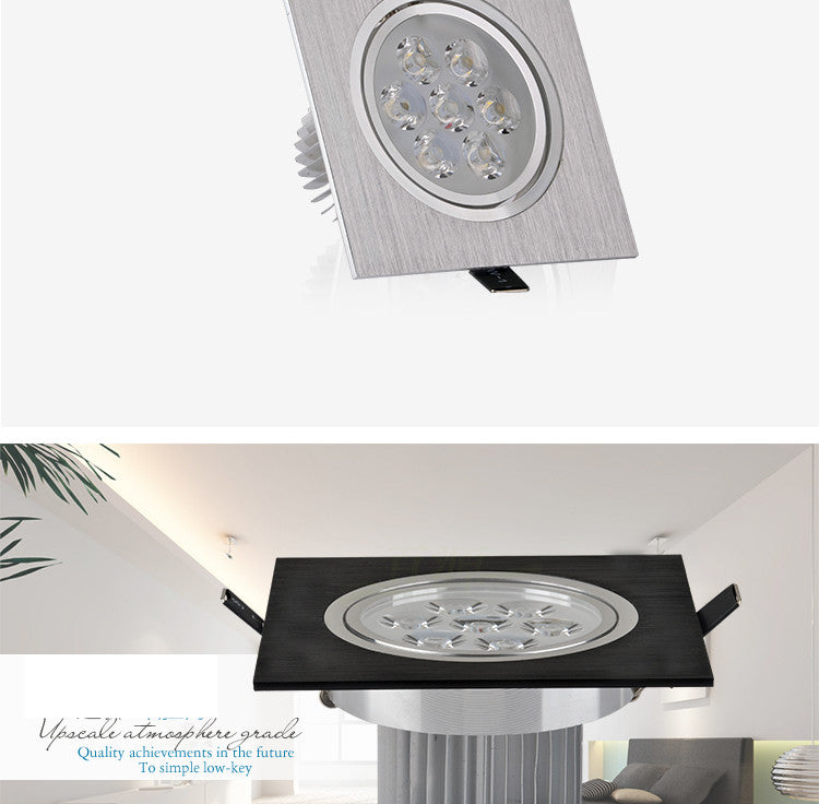 Dimmable Square led downlight 6w 10w 14w 12V 220V recessed cabinet bulb square spotlight ceiling led driver for home decoration