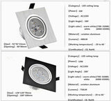 Dimmable Square led downlight 6w 10w 14w 12V 220V recessed cabinet bulb square spotlight ceiling led driver for home decoration