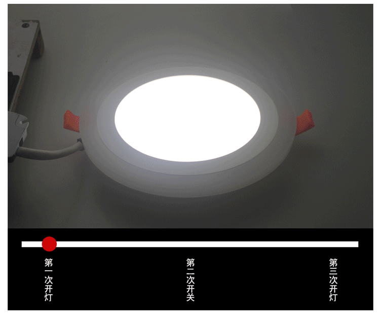 Double Color LED Panel Light Recessed Round/Square Dimmable Downlights 6W 9W 16W White+Blue/RGB Ceiling Spot Lighting AC85-265V