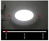 Double Color LED Panel Light Recessed Round/Square Dimmable Downlights 6W 9W 16W White+Blue/RGB Ceiling Spot Lighting AC85-265V