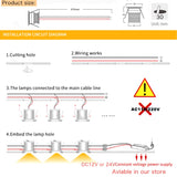 DC12V Mini LED Downlight 3W Indoor Ceiling Spotlight 30mm Recessed Home Bedroom Kitchen Spot Light 24V Showcase Cabinet Lighting