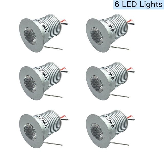 DC12V Mini LED Downlight 3W Indoor Ceiling Spotlight 30mm Recessed Home Bedroom Kitchen Spot Light 24V Showcase Cabinet Lighting
