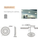 Round Recessed Led spot light 1.5W 12V Led kitchen Spotlight Warm/White home decor cabinet down Light cupboard DC12V wardrobe