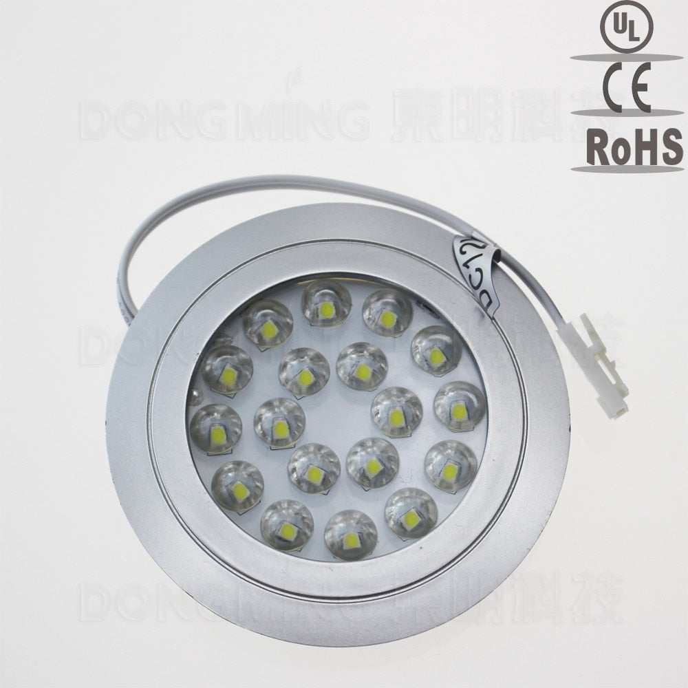 Round Recessed Led spot light 1.5W 12V Led kitchen Spotlight Warm/White home decor cabinet down Light cupboard DC12V wardrobe