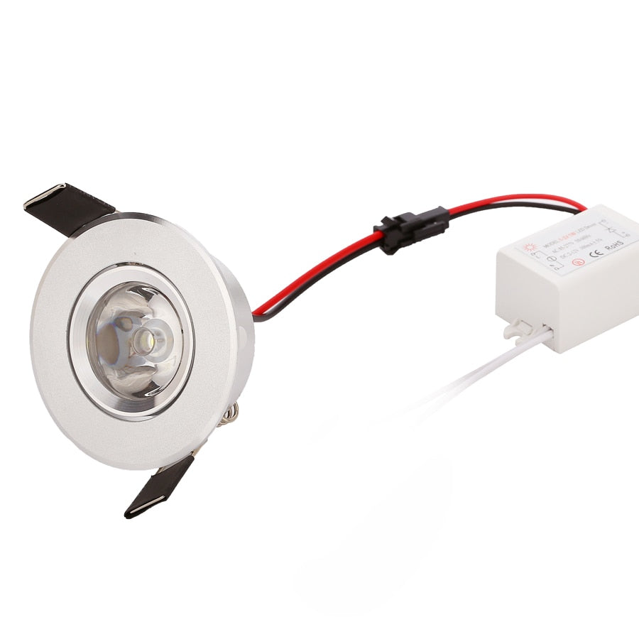 Best price 1W 3W 4pcs/lot mini high power Recessed Led Downlight  AC85-260V 110-330LM with LED Driver warm nature pure white