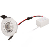 Best price 1W 3W 4pcs/lot mini high power Recessed Led Downlight  AC85-260V 110-330LM with LED Driver warm nature pure white
