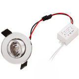 Best price 1W 3W 4pcs/lot mini high power Recessed Led Downlight  AC85-260V 110-330LM with LED Driver warm nature pure white