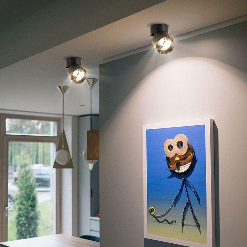 Modern Simple Black and White LED downlight Aluminum small spot led light fixture 10W 20W shop &amp; store home decor ceiling light