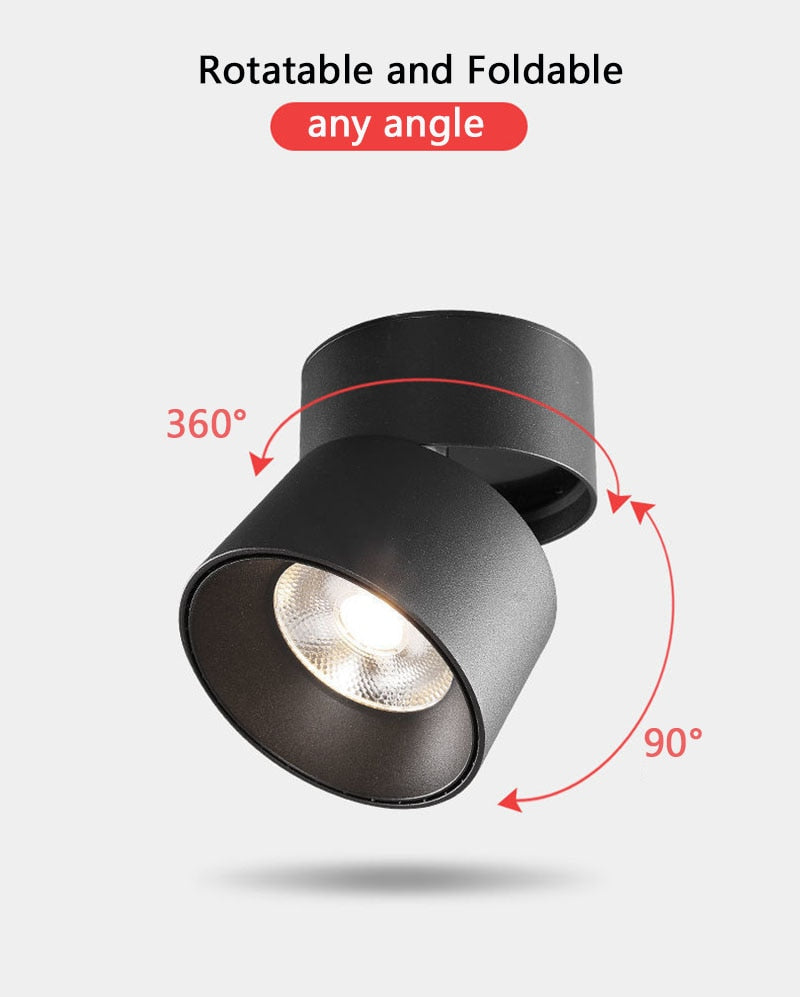 Modern Simple Black and White LED downlight Aluminum small spot led light fixture 10W 20W shop &amp;amp; store home decor ceiling light