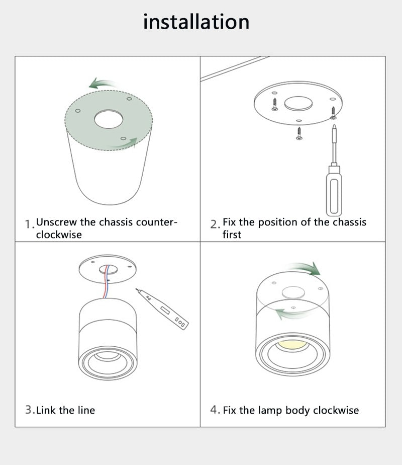 Modern Simple Black and White LED downlight Aluminum small spot led light fixture 10W 20W shop &amp; store home decor ceiling light