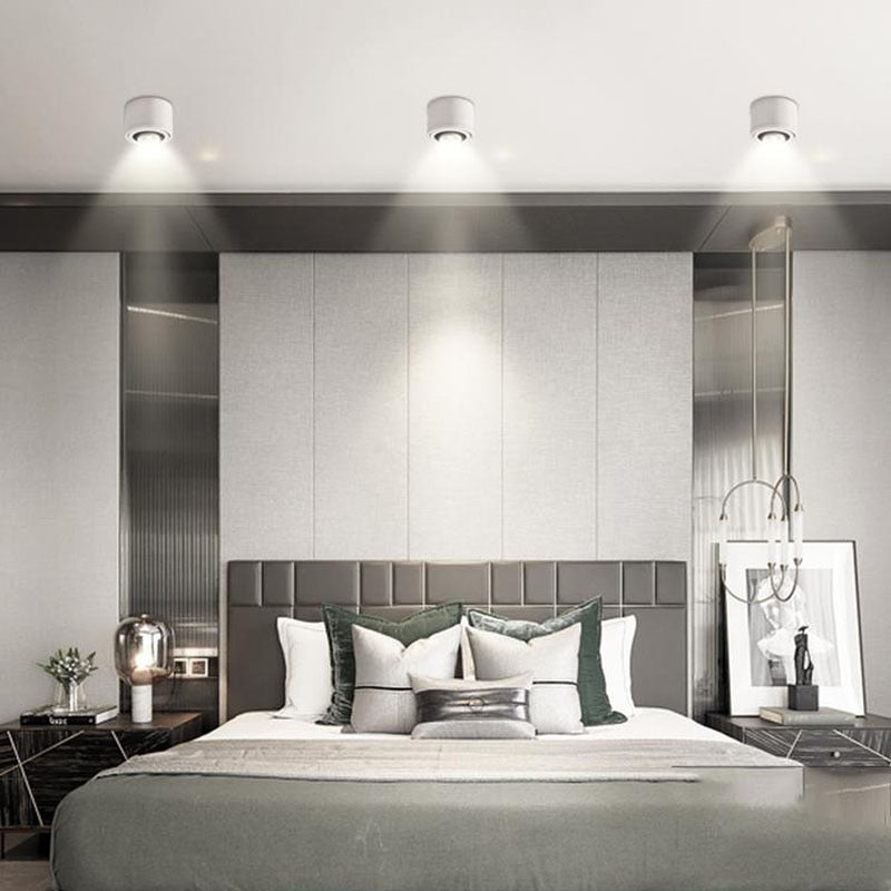 Dimmable Surface Mounted LED COB Downlight 5W/7W/9W/12W LED Lamp AC85V-265V Ceiling Spot Light with LED Driver White/Warm White