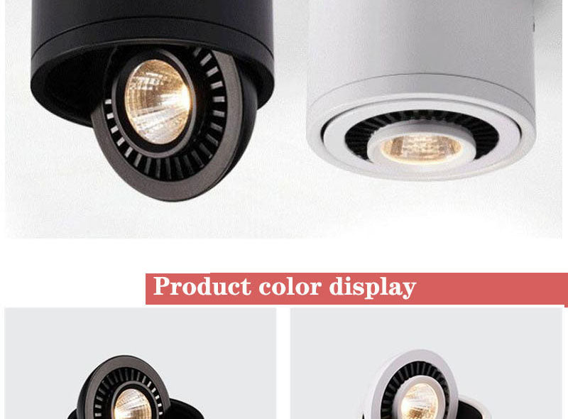 Dimmable Surface Mounted LED COB Downlight 5W/7W/9W/12W LED Lamp AC85V-265V Ceiling Spot Light with LED Driver White/Warm White