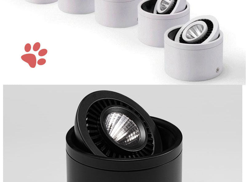 Dimmable Surface Mounted LED COB Downlight 5W/7W/9W/12W LED Lamp AC85V-265V Ceiling Spot Light with LED Driver White/Warm White