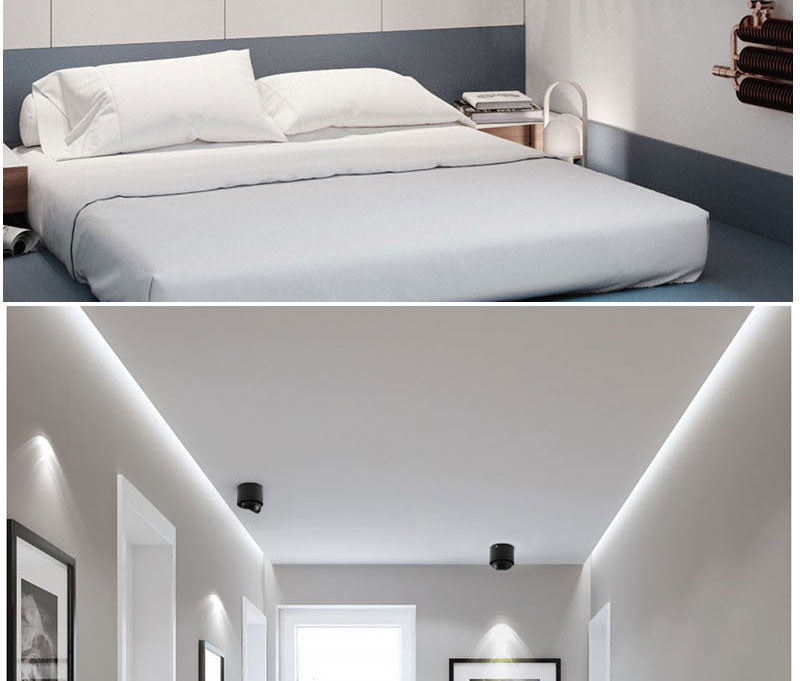 Dimmable Surface Mounted LED COB Downlight 5W/7W/9W/12W LED Lamp AC85V-265V Ceiling Spot Light with LED Driver White/Warm White