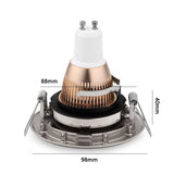recessed LED downlight light holder spotlight down light fixture frame gu10 mr16 socket circle satin fitting